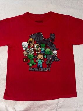 Mojang Red Minecraft Short Sleeve Tee